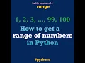 How to Range of numbers
