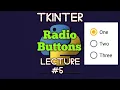 How to create Radio Buttons with Tkinter Python Tkinter GUI tutorials for begginers