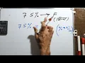 75 pratishat ko bhinn mein badlo Percentage Fraction Math Hindi