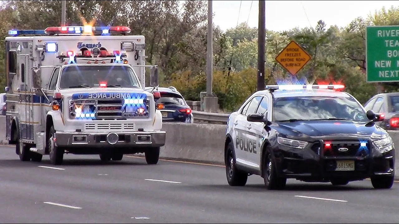 Police Cars Fire Trucks And Ambulances Responding Compilation Part 12
