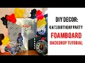 Kai s 6th Birt ay Party Monster Jam themed How to make a FOAMBOARD BACKDROP