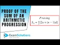 How to Prove the Sum of an Arithmetic Progression ExamSolutions