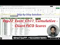 Exp22 Excel Chapter 11 Cumulative Client FICO Scores Ch11 Banking Data Analysis