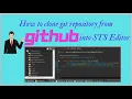 How to Clone Git Repository from GitHub into STS Editor