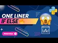 Python Tutorial - One Line If-Else Explained in Hindi 2025 Ternary Operator