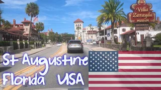 Driving in St Augustine Florida USA