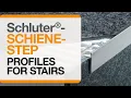 How to install tile edge trim on stairs Schluter -SCHIENE-STEP profile