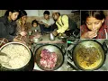 Lagu BUFF curry \u0026 rice by dharme brother's family in the village in their house || rural Nepal