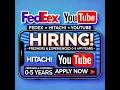 FedEx Hitachi YouTube Hiring Freshers Experienced 0-5 Years Apply Now