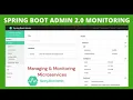 Spring Boot Admin Server Managing Monitoring Microservices by using Spring Boot Admin Server