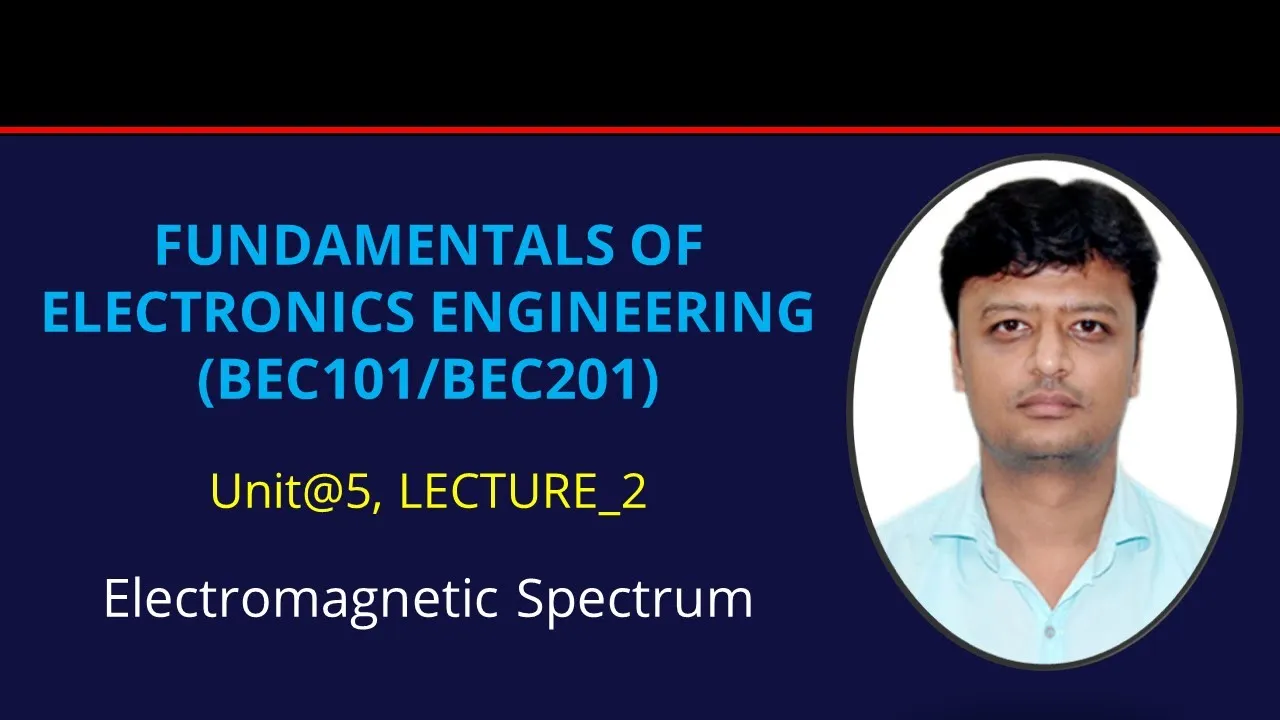 U5_L2_Electromagnetic Spectrum | Electronics Engineering (BEC101/201)| Hindi