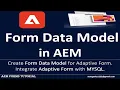 AEM Form Create Form Data Model for Adaptive form in aem