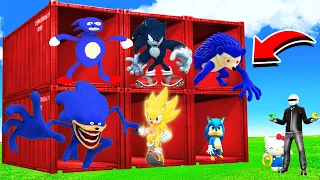 ABRIENDO CONTENEDORES de TODAS las VERSIONES DE SONIC en Garry’s Mod 😱