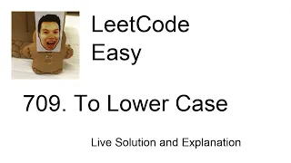 709 To Lower Case Leetcode Easy