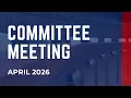 Committee Meeting - April 2026