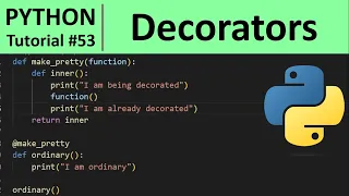Python Tutorial - Decorators in Python Programming for Beginners