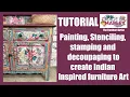Boho furniture painting tutorial how to create indian inspired furniture
