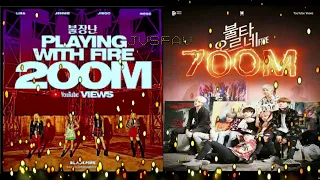 Download BTS \u0026 BLACKPINK MASHUP - Blood Sweat and Tears \u0026 Fire + Playing with Fire \u0026 Whistle MP3