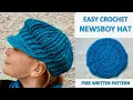 PERFECT NEWSBOY HAT FOR KIDS EASY AND TRENDY HAT Crochet HAT for beginners free written pattern