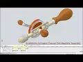 Animation displayed in Drill Machine Assembly--SolidWorks Tutorial with caption and