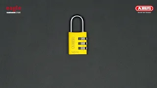 112 ABUS 30mm Aluminium Combination Padlock with resettable code - Yellow EAGLE
