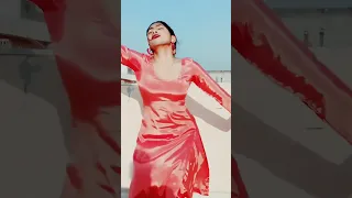hot desi girl dance in satin salwar suit