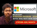 Microsoft Internship Program - 2026 Open To All Complete Guide Free Resources Engineer