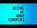 C program to Delete an Element from an Array