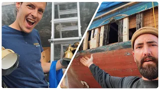 How To Tension A Gaff Sailing Rig, Boat Re-Frame & GIFTS From Magic Carpet 2 – Sailor Barry & Hailly