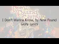 Download Lagu I Don't Wanna Know by New Found Glory Lyric Video