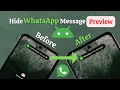 Download Lagu How to Turn Off WhatsApp Message Preview in the Notification Bar! [Hide Preview]