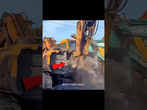 Why Do Excavators Have Concrete at the Back?! 😱 #shorts #shortvideo