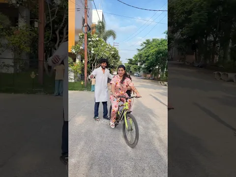 पापा ने मुझे सायकल सिखाई🚲🥳 #comedy #youtubeshorts #shorts #children @Kajalsoni_vlogs
