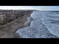 King tides high surf along Mission Beach in January 2024