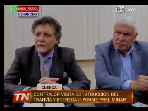 Contralor visita construcción del tranvía y entrega informe preliminar