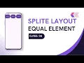 Class 4 Split Layout in Equal Element in Android Studio