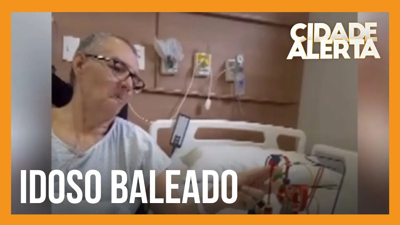 Idoso internado em hospital é baleado após tiroteio entre criminosos e PMs