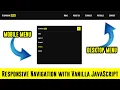 Responsive Navbar HTML CSS and Vanilla JavaScript - Front-end Web Development Tutorial