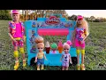 Download Lagu Ice Cream ! Elsa \u0026 Anna toddlers - Barbie and Ken dolls - play doh