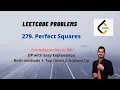 Perfect Squares Leetcode 279 GFG DP Top down Bottom Up DSA