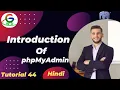 Introduction of phpMyAdmin Guri Web Developer PHP Tutorial in Hindi 2024