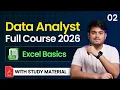 Data Analytics Full Course 2026 Part 02 Data Analyst Course Excel Basics Top VarSity