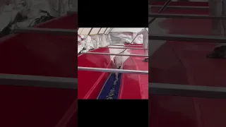 Gel Coating A Massive Catamaran Hull #boatbuilding #catamaran #gelcoat #sailingboat #sailing