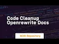 code cleanup openrewrite docs