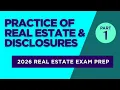 California Real Estate Exam 2026 - Practice of Real Estate Disclosures Part 1