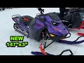 Testing the BRAND NEW 147 x3 TURBO Ski-Doo Snowmobile