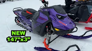Testing the BRAND NEW 147 x3 TURBO Ski-Doo Snowmobile