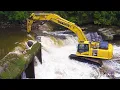 Download Lagu Amazing Removing Dam With Excavator ! Heavy Equipment Busting Dam Compilation