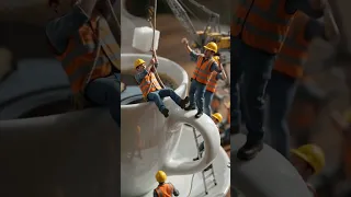Tiny Construction Workers Fixing a Giant Coffee Cup