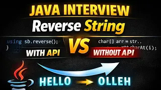 Reverse String in Java With API vs Without API Java Interview Question